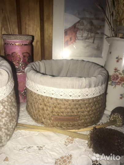 Плетеные корзинки для хранения