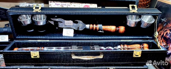 Набор шампуров в коробке подарочный