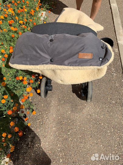 Муфта для рук на коляску 100 овечья шерсть markus