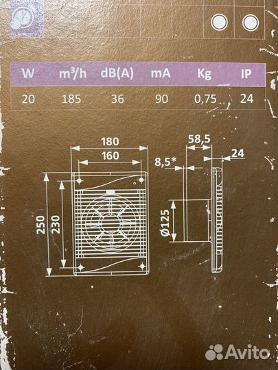 Вентилятор вытяжной DiCiTi Standard 5