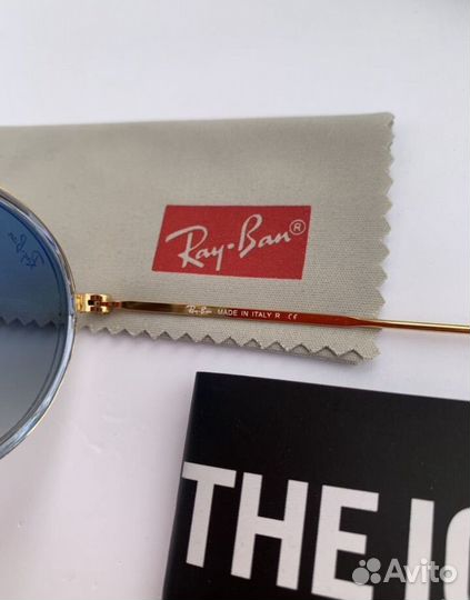 Очки ray ban oval double Bridge голубые