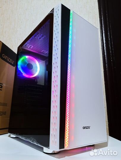 Новый Игровой Корпус Для Пк Ginzzu Белый RGB ATX