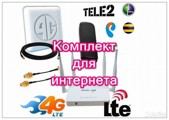 Модем с 4G, роутеры WiFi, безлимитка на выбор