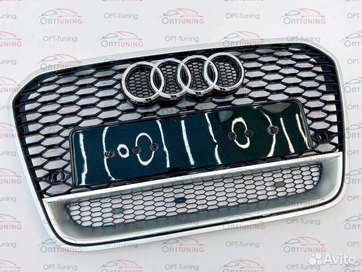 Решетка в стиле RS6 на Audi A6 C7 Quattro style 1