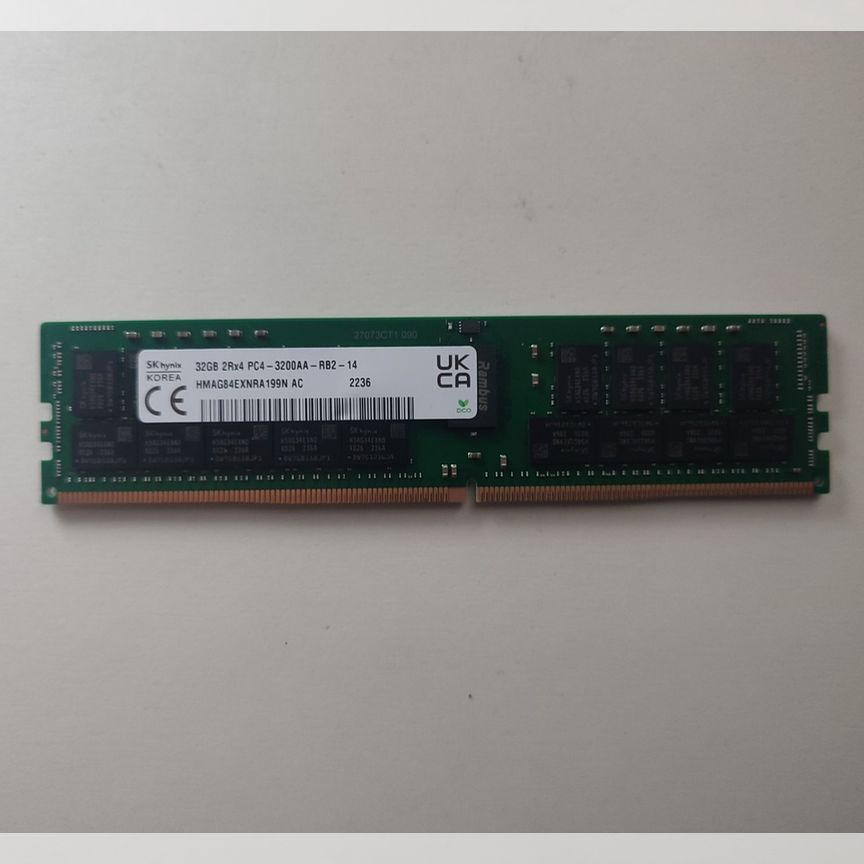[HMAG84EXNRA19] 32 Gb 3200 Mhz 2rx4 Rdimm Sk Hynix, Склад 1 Шт Hmag84exnra19