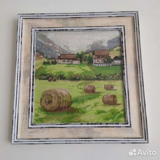 Картина вышитая крестом. Тоскана