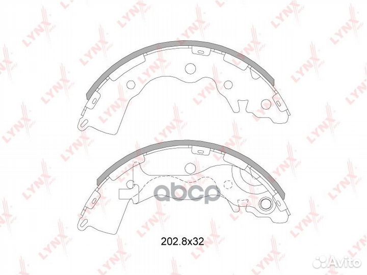 Колодки тормозные барабанные зад hyundai Ac