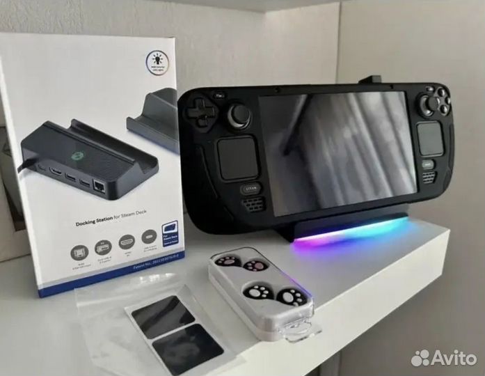 Steam deck док станция с Rj-45 RGB подсветкой 5в1