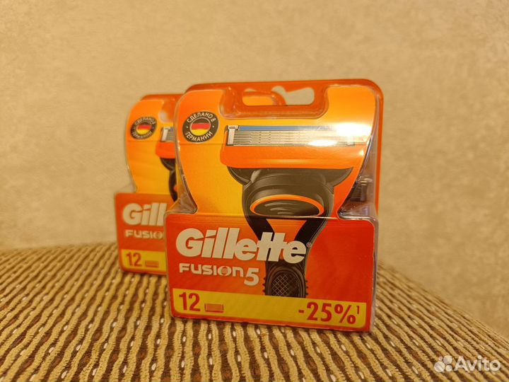Кассеты Gillette Fusion 5 12шт Оригинал