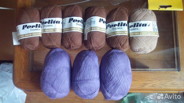 Пряжа альпаки Перу 50 г и овечья шерсть 100 г