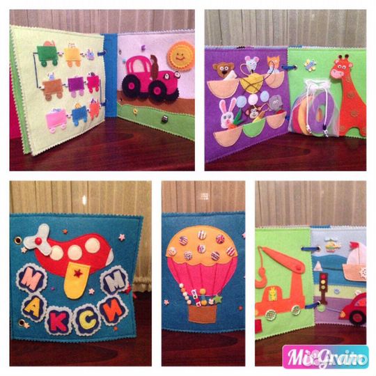 Книжка развивающая из фетра