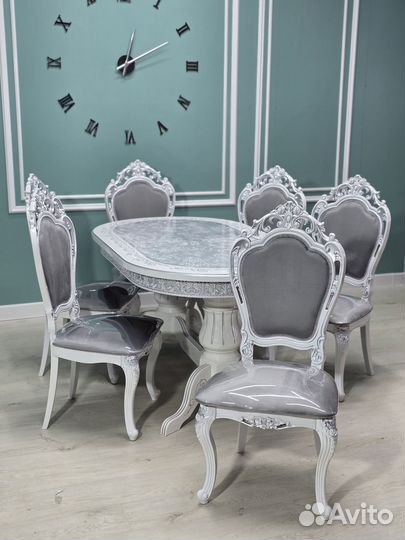 Овальный Стол со Стульями