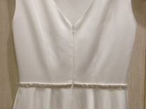 Свадебное платье (атласное с вставкой из страз)