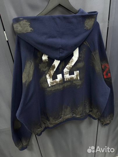 Зип худи balenciaga x polo ralph lauren синее