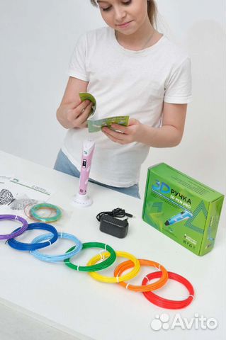 3Д ручка 3D pen pro с набором радуга
