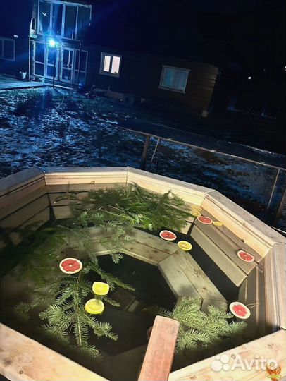 Купель уличная/Банный чан из лиственницы