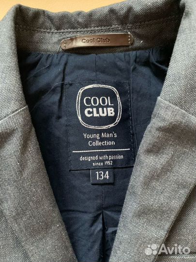 Пиджак серый мальчика 134р coolclub + рубашки