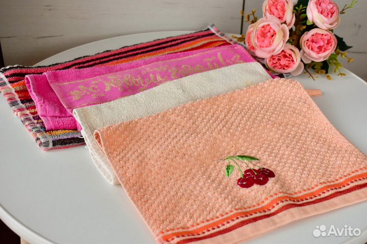 Полотенца кухонные махровые б/у ветошь