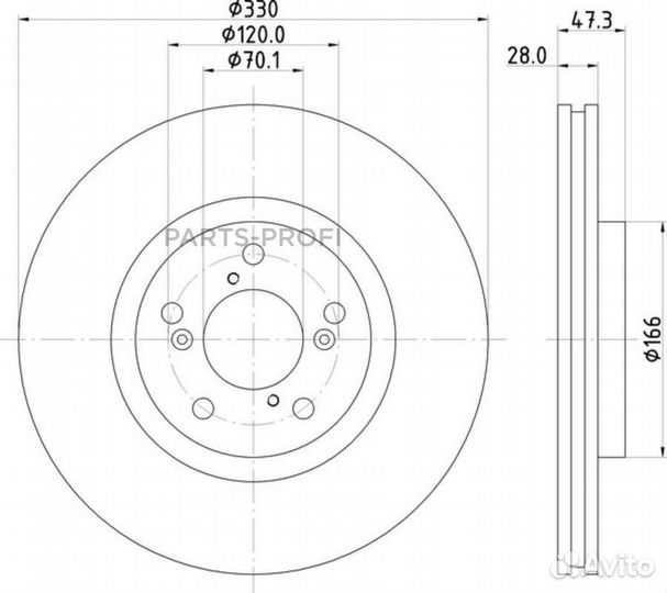 Nisshinbo ND8050K Диск тормозной перед