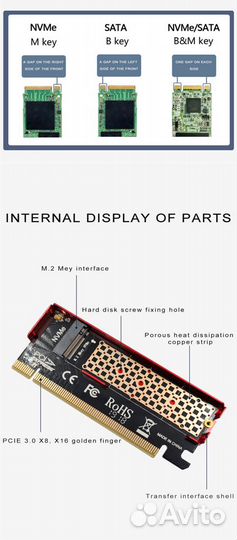 Jeyi Cool Swift pci-3.0 nvme адаптер