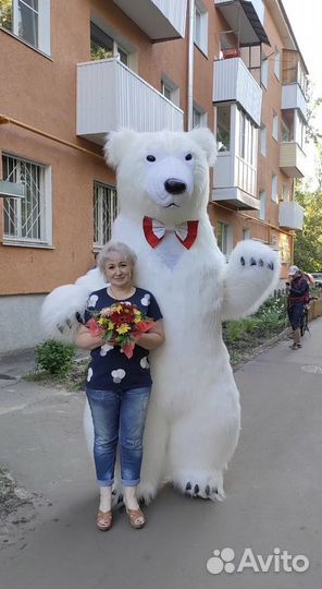 Ростовая кукла белый медведь