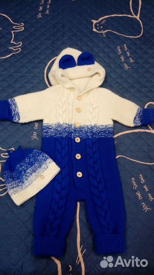 Комбинезон вязаный ручной работы