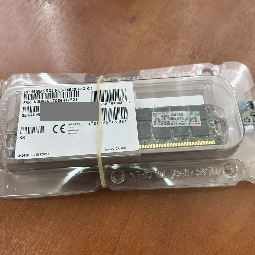 [708641-B21] Оперативная Память Hp 16gb 708641-B21 715274-001