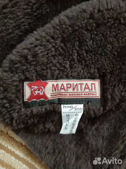Дубленка с капюшоном маритал натуральная 44