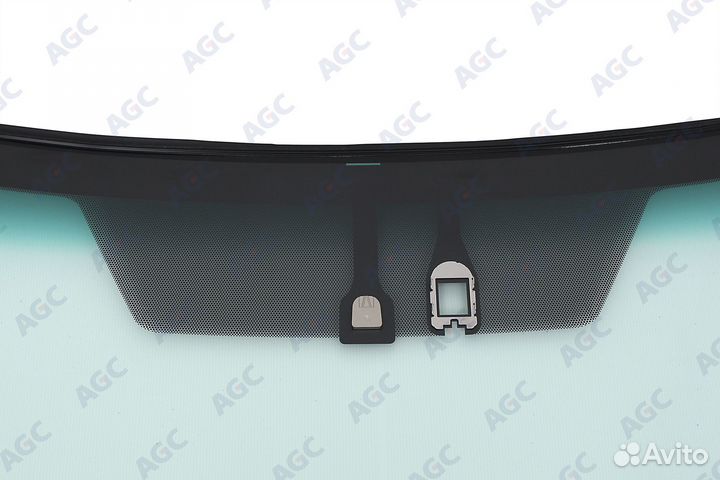 AGC toyota camry 2014-2018 стекло ветровое зеленое/зеленая полоса + шумоизоляция -С полным обогревом