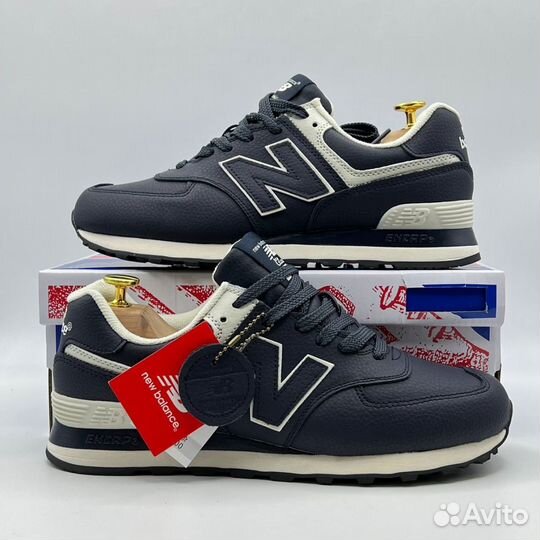 Темно-синие New Balance 574 для стильного образа