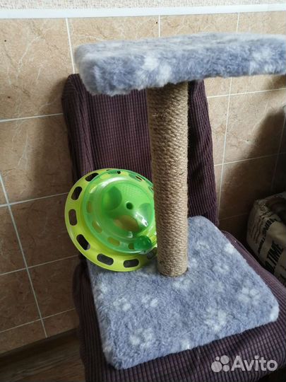 Когтеточка с подставкой и игрушка