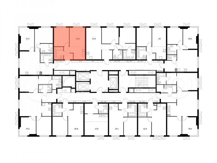 1-к. квартира, 36,9 м², 4/24 эт.