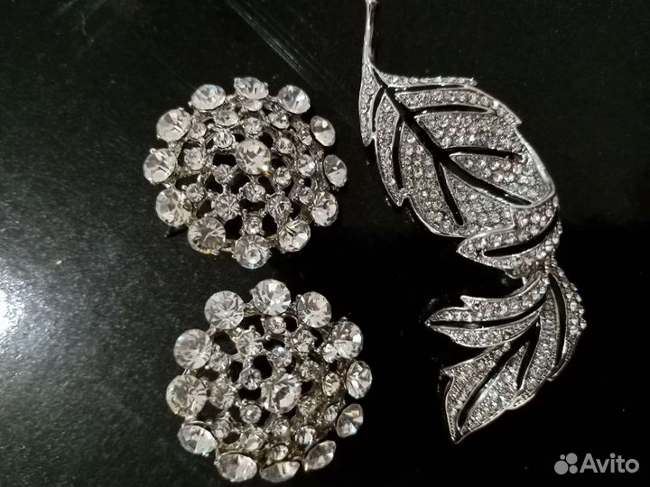 Серьги и брошь