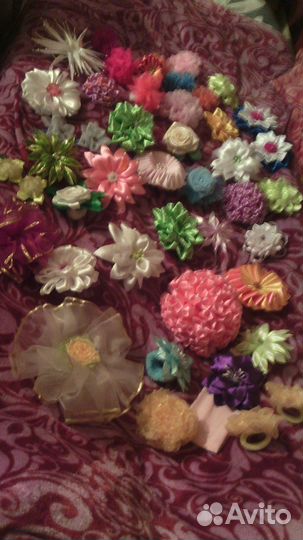 Повязочки, резиночки, ободки, заколки ручной работ