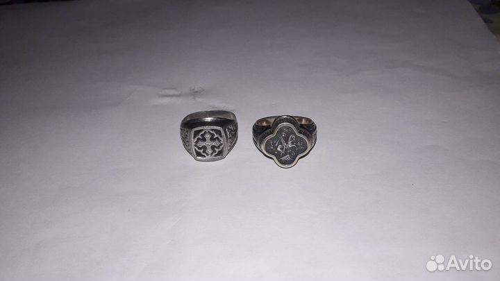 Кольца серебряные мужские