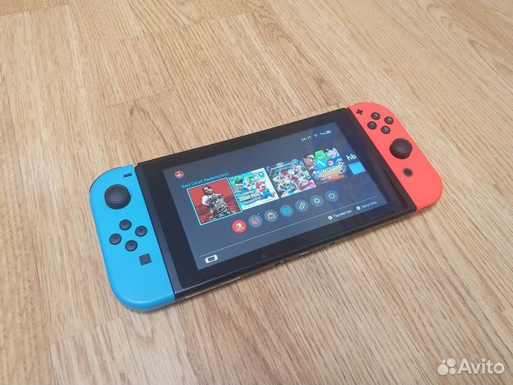 Прошитая Nintendo Switch rev.2 (чип PicoFly) 90gb
