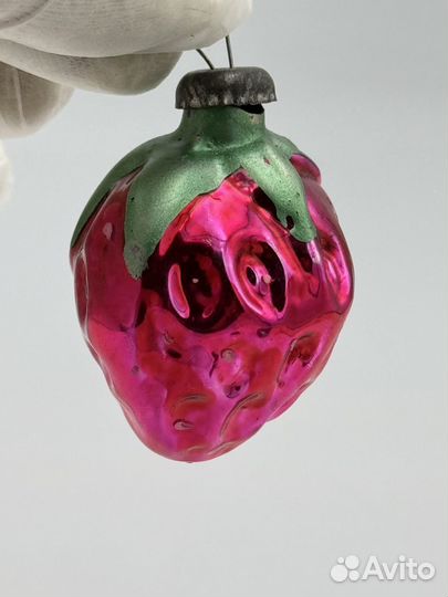 Елочные игрушки СССР клубника (805)
