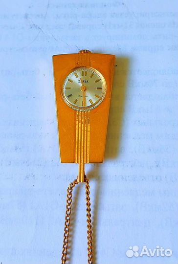 Часы винтажные: Позолоченные Часы-Кулон Заря СССР