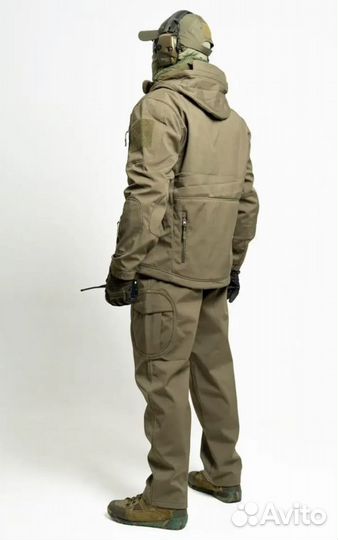 Тактический костюм софтшелл олива