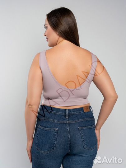 Топ-бра кружевной большой размер с чашками