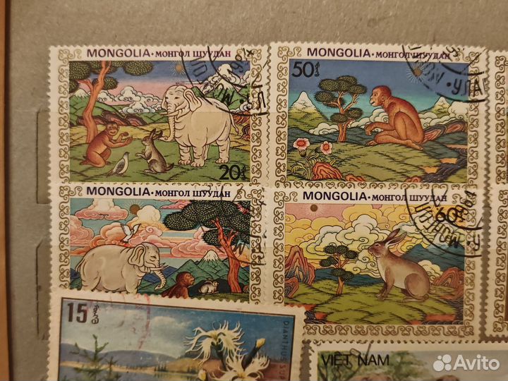 Марки СССР по произведениям Купера, флора и фауна