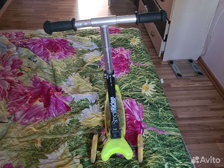 Самокат детский трехколесный светящиеся колеса