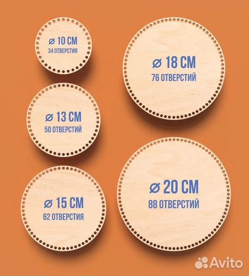 Донышки для плетения корзин