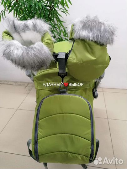 Новые санки-коляска Ника 7-5SK (оливка)