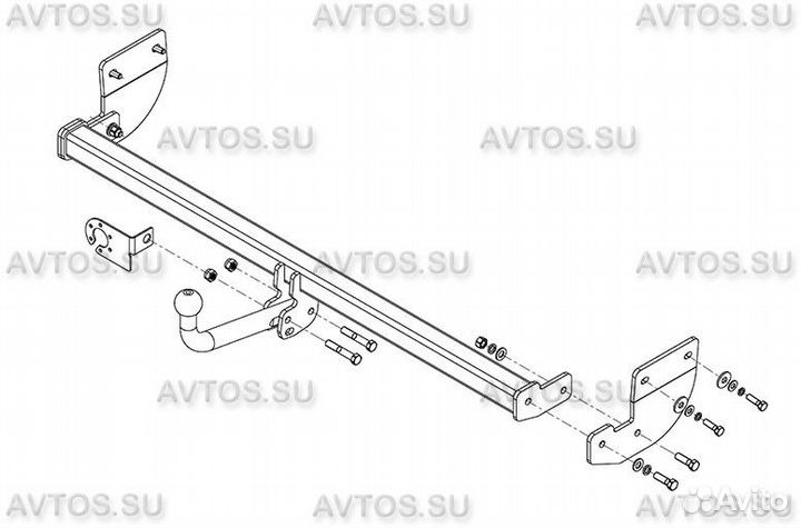 Фаркоп hyundai elantra (2013-2016) (AvtoS HY 27)