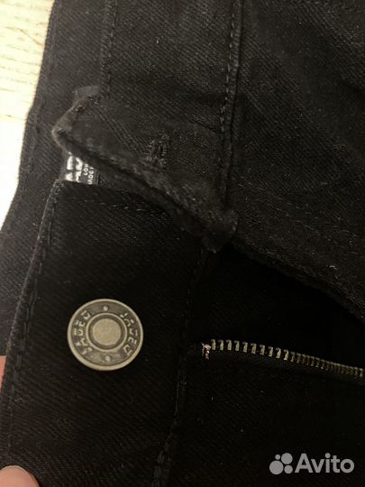 Джинсы jaded london solid black colossus low rise