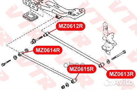 Сайлентблок заднего поперечного рычага BC1D2860