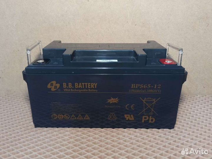 AGM аккумулятор B.B. Battery 65Ач (гелевый), ибп
