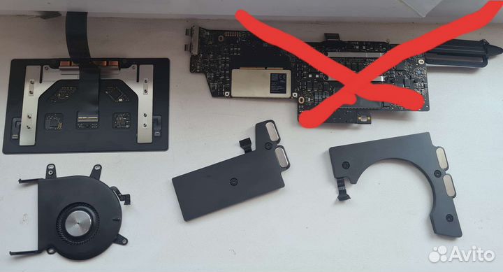 Тач и куллер Apple macbook pro 13 (запчасти) А1708