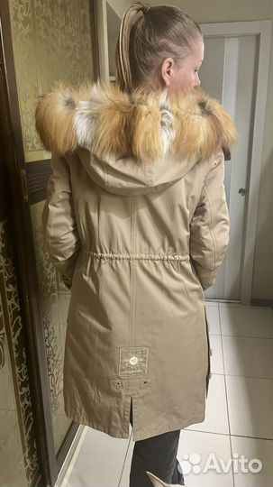 Парка женская с натуральным мехом